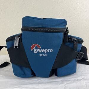Lowepro Off Trail Camera Bag Padded 2 Lens Bags Fanny Waist Pack Hiking Blue